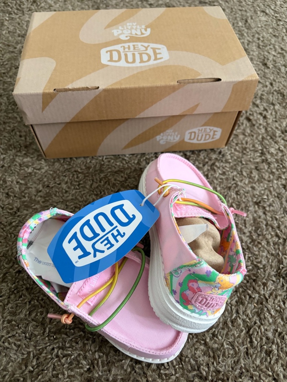 Hey Dude Kids Pink Multi My Little Pony Slip-On Sneakers